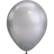Sølv Chrome 12"(30cm) latex ballon